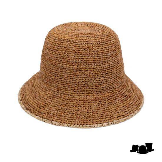 seeberger cloche raffia two tone sand linen