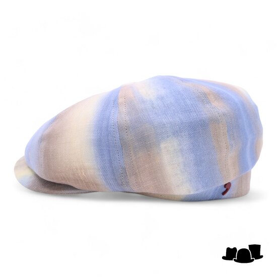 alfonso deste ballonpet kyoto linnen tie dye beige blauw