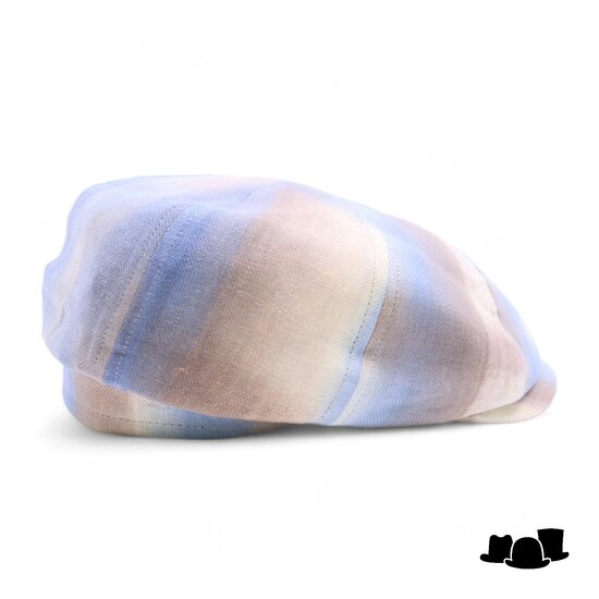 alfonso deste ballonpet kyoto linnen tie dye beige blauw