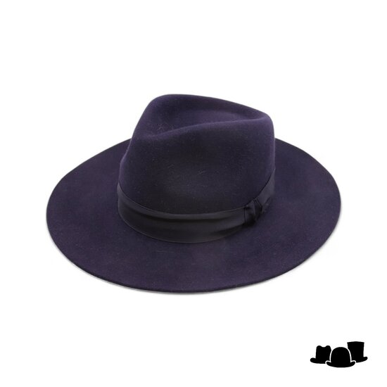 baldini fedora 300 gesneden rand haarvilt blauw