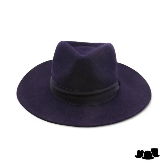 baldini fedora 300 gesneden rand haarvilt blauw