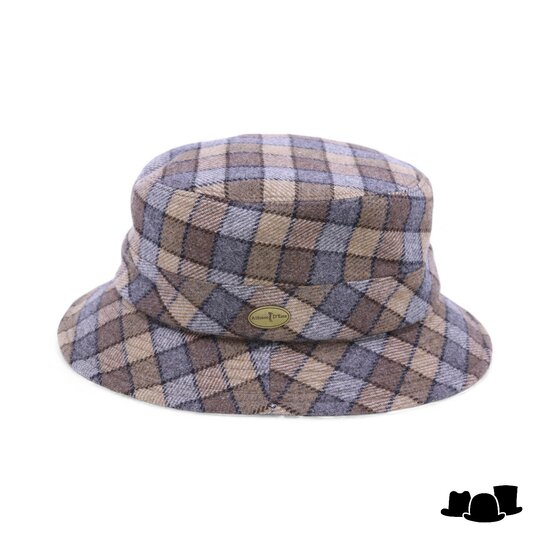 alfonso deste pescatore tartan bruin beige en blauw