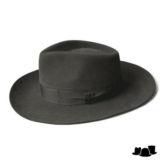 baldini fedora 300 gesneden rand grijs