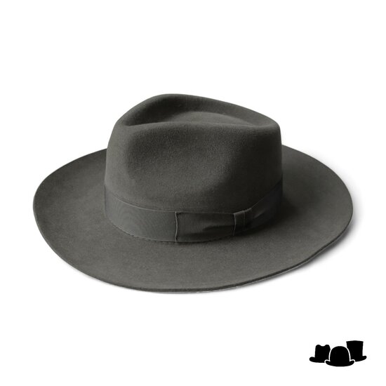 baldini fedora 300 gesneden rand grijs