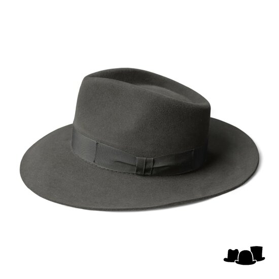 baldini fedora 300 gesneden rand grijs