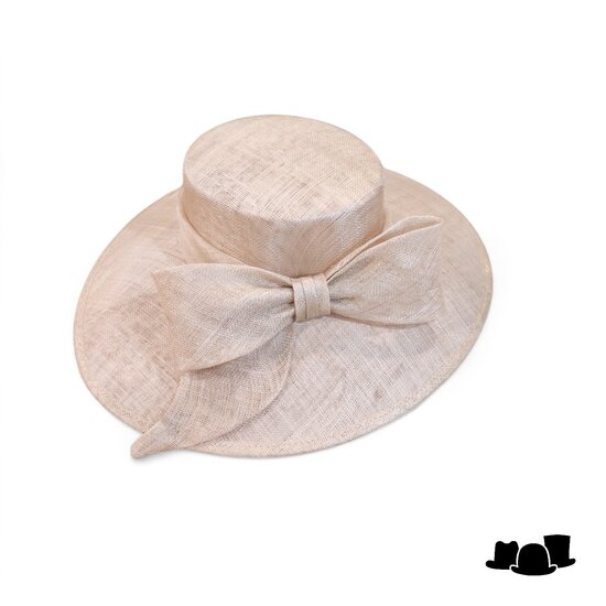 maddox occasion hat asymmetric sinamay bow champagne