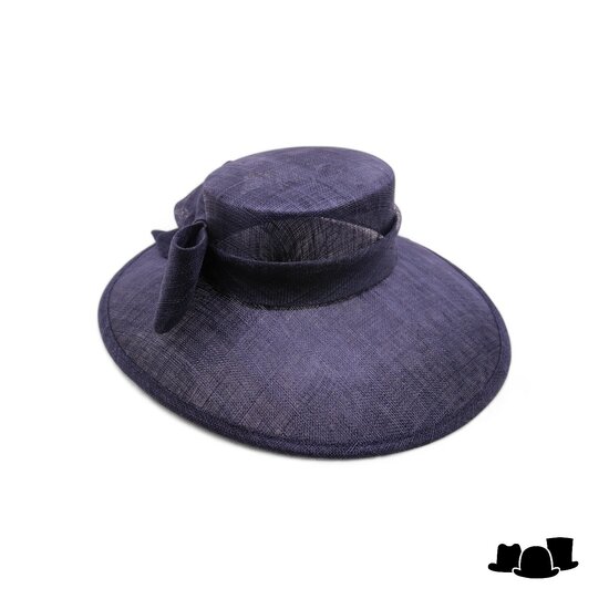 maddox occasion hat asymmetric sinamay bow navy