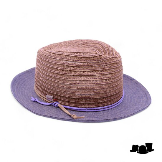 bedacht zomer fedora silas linnenmix mahonie bruin