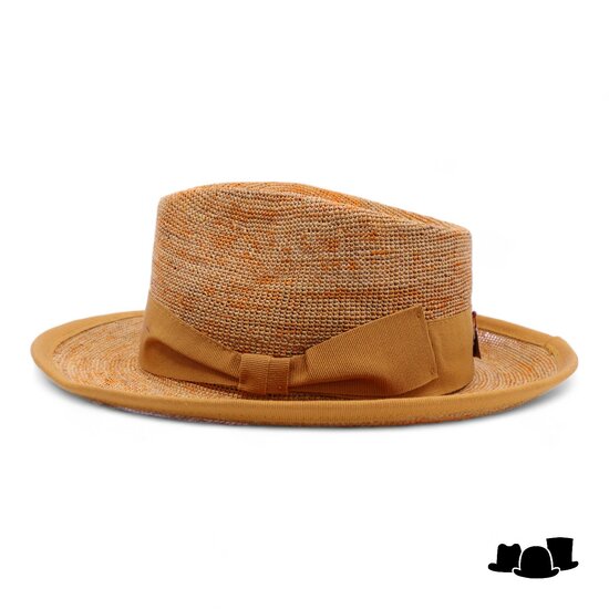 bedacht zomer fedora flora raffia burnt orange