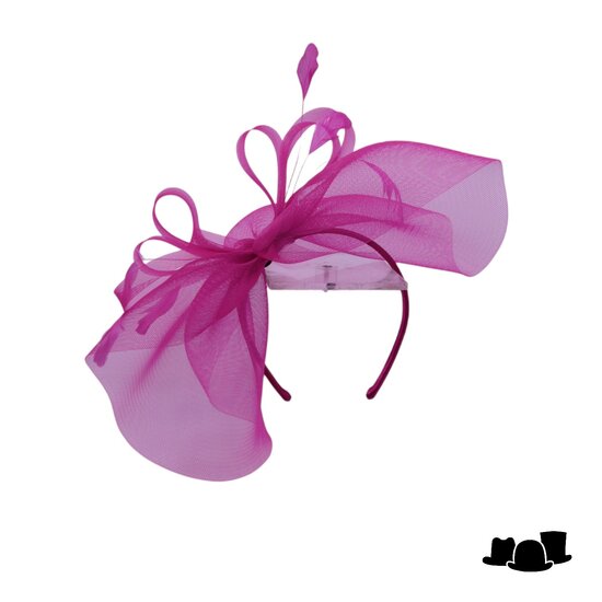 fischer fascinator loops and feathers crine magenta