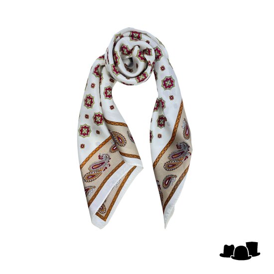 onkar neckerchief zijdemix paisley beige