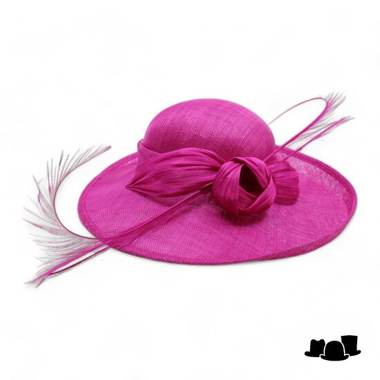 maddox occasion hat buntal sinamay en veren magenta