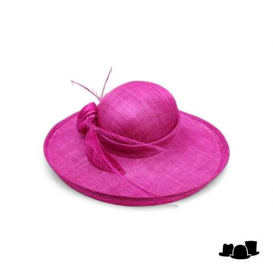 maddox occasion hat buntal sinamay en veren magenta