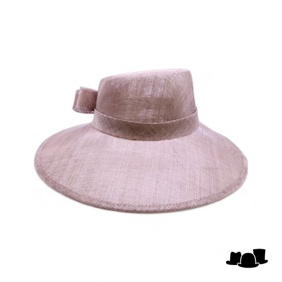 maddox occasion hat asymmetric bol sinamay dubbel strik coffee