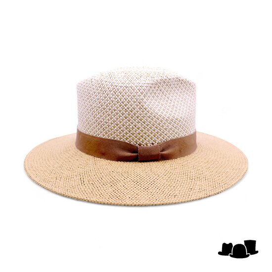 jos van dijck fedora zomerhoed skyler cellulosemix natural and camel