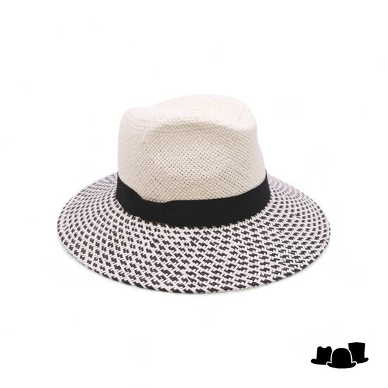 jos van dijck fedora zomerhoed skyler cellulosemix black and white