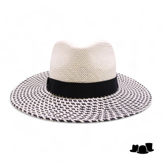 jos van dijck fedora zomerhoed skyler cellulosemix black and white