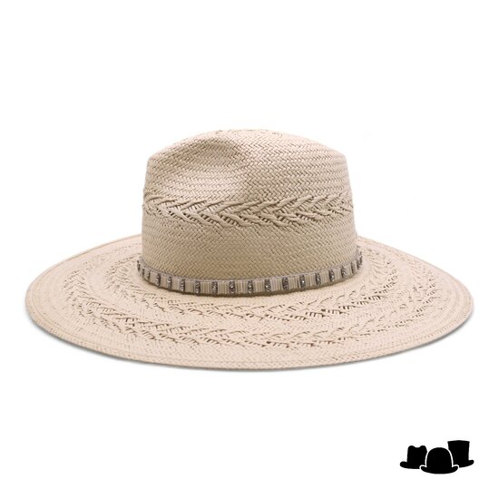 borsalino fedora margot papier naturel