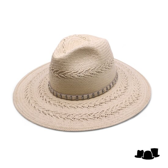 borsalino fedora margot papier naturel