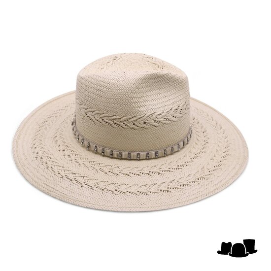 borsalino fedora margot papier naturel