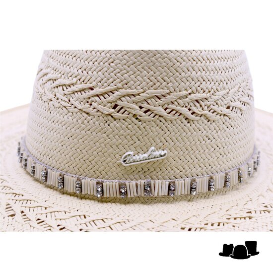 borsalino fedora margot papier naturel