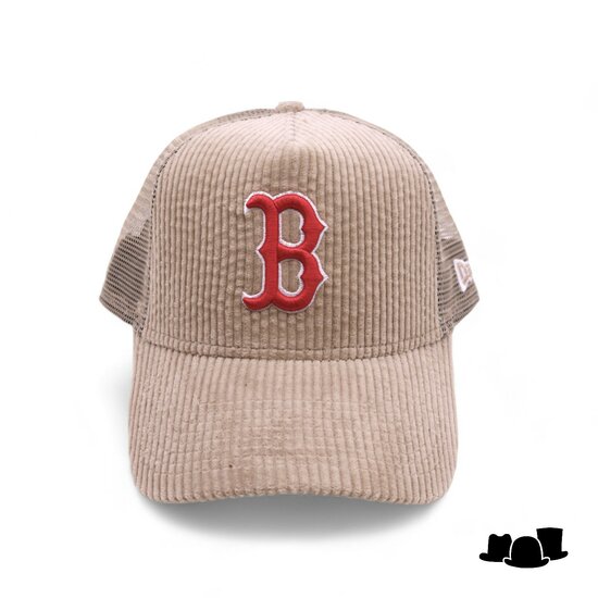 new era baseball cap cord trucker boston red sox beige