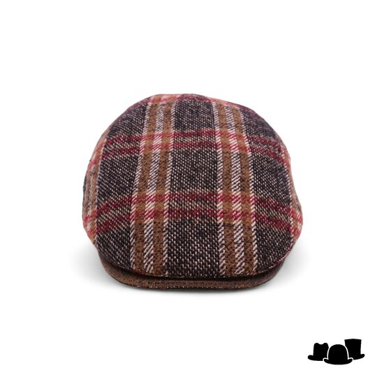 alfonso deste ivy pet ionio wolmix en leer tartan black and cognac