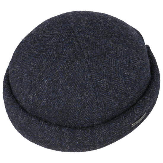 stetson docker wool herringbone dark navy