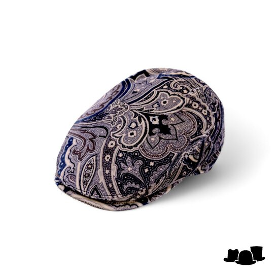 alfonso deste ivy pet rudy fluweel paisley blauw