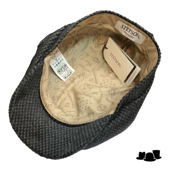 stetson hatteras sustainable recycled cashmere dark grey