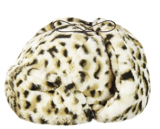 kangol pilotenmuts trapper faux fur snow leopard