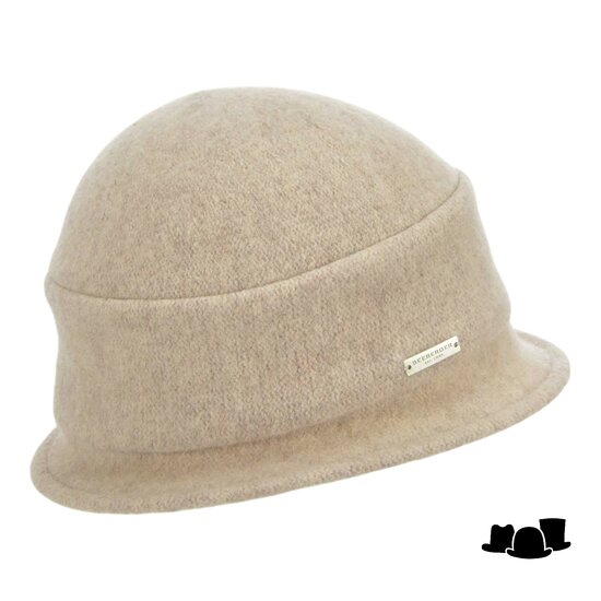 seeberger cloche softvilt boiled wool sand beige