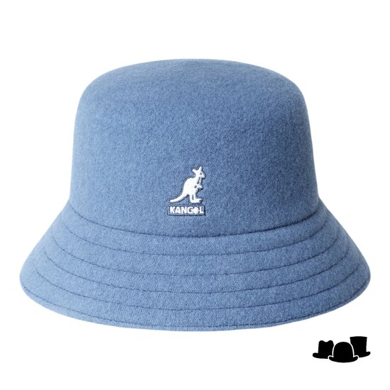 kangol bucket hat lahinch wool denim blue