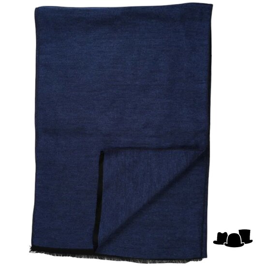 wigens scarf modern gentleman lenzing viscose blue melange