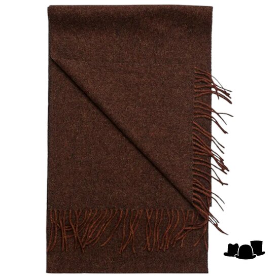 wigens scarf old fashioned pure wool rust melange