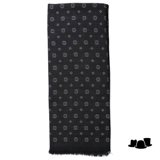 wigens scarf double sided cottonmix dark earth