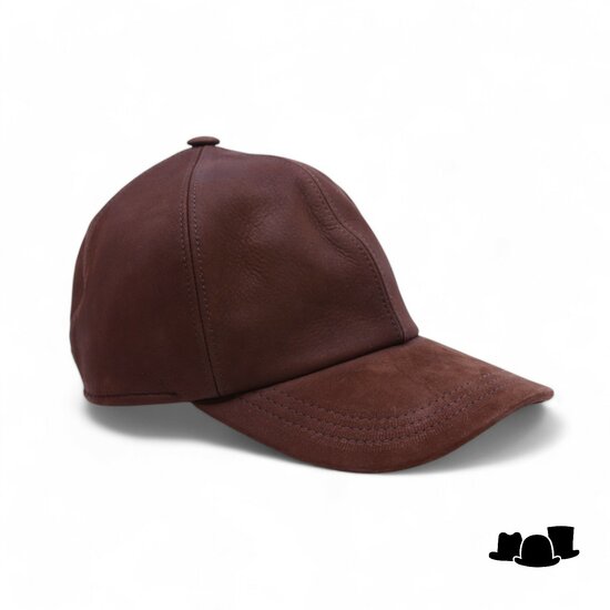 alfonso deste baseball cap nubuck leder bruin