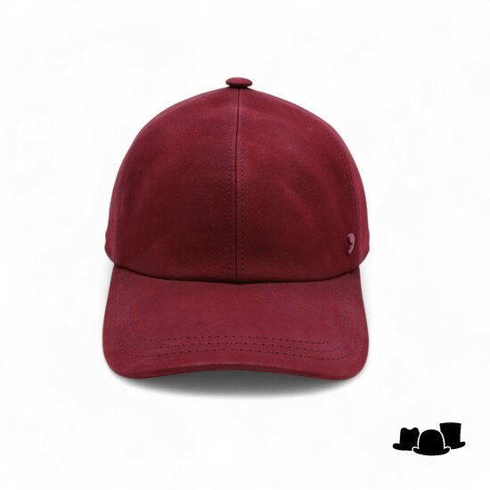 alfonso deste baseball cap nubuck leder burgundy