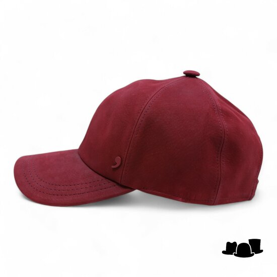 alfonso deste baseball cap nubuck leder burgundy