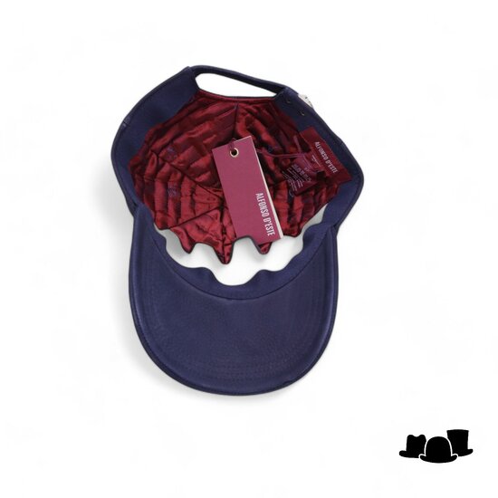 alfonso deste baseball cap nubuck leder navy