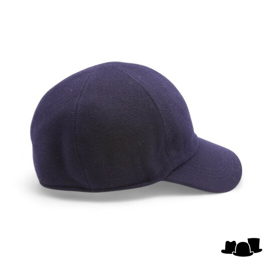 wigens baseball classic cap wol met oorklep navy