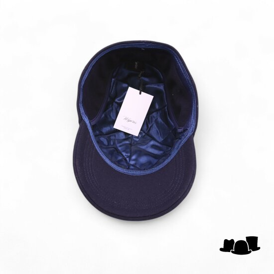 wigens baseball classic cap wol met oorklep navy