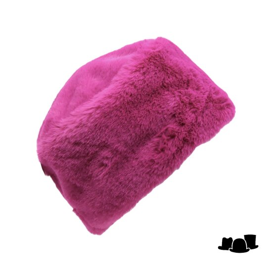 bedacht toque suze faux fur po magenta