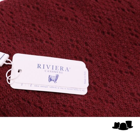 riviera sjaal traforata cashmere bordeaux