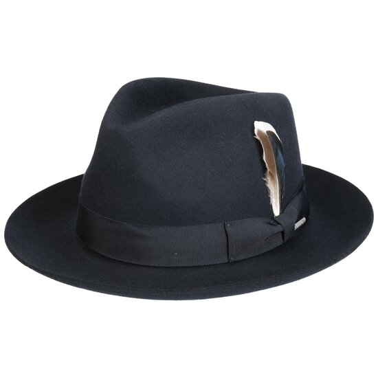 stetson fedora wool cashmere felt midnight blue