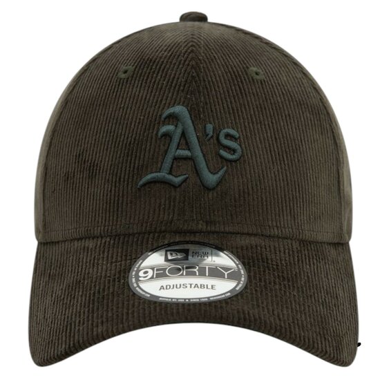 new era baseball cap 9forty oakland athletics corduroy dark olive