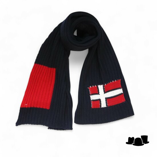 merino knitted sjaal noorse vlag merino wolmix navy