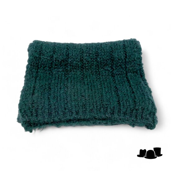 hats and dreams gebreide sjaal mohair wolmix bottle green