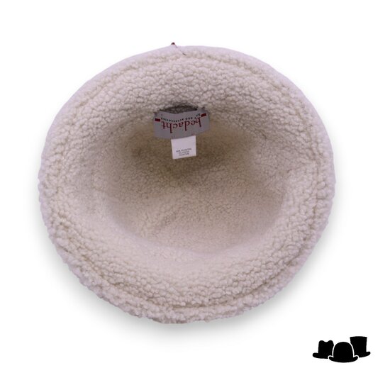 bedacht cloche ariana faux shearling beige