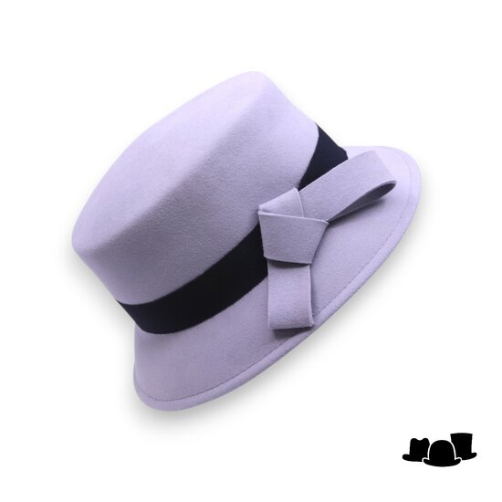 jos van dijck cloche bucket gitty haarvilt lilac grey